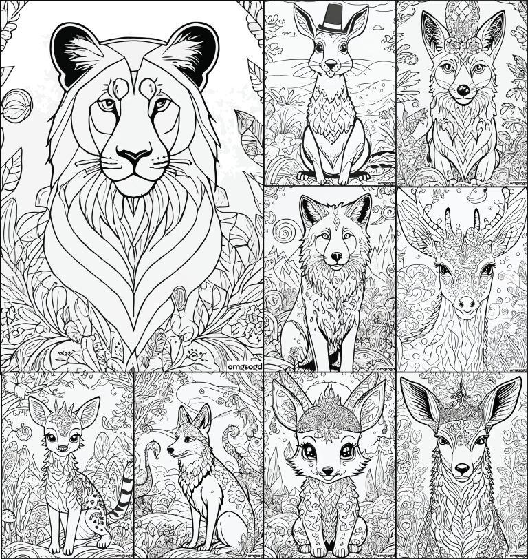 Free Download: 9 Printable Imaginary Creature Coloring Pages for Kids and Adults