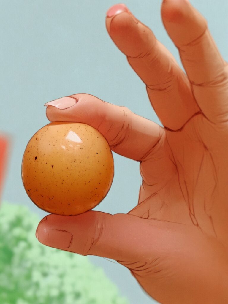 A Perfectly Round Egg Auctioned for $250