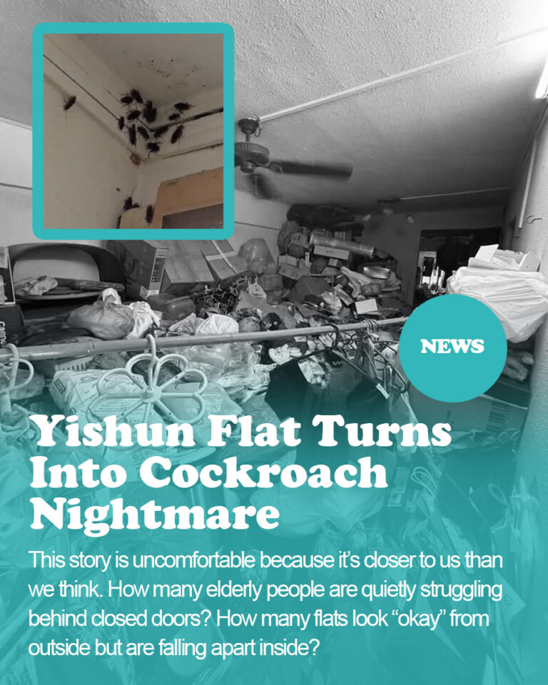 Yishun Flat Turns Into Cockroach Nightmare — 50 Volunteers Step In to Save a 75-Year-Old’s Home